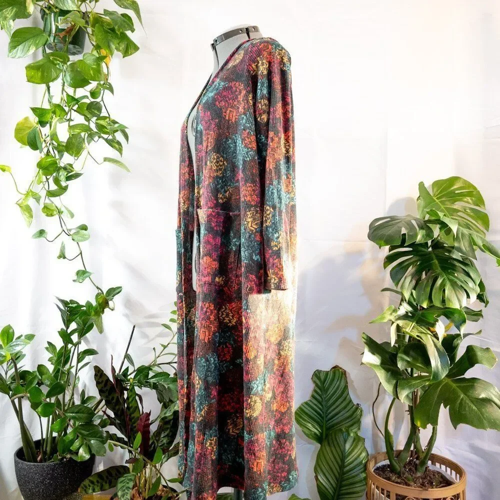 LuLaRoe Tribal Print Cardigan, Size L - Picture 5 of 6